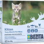 Bozita Tasty Meat & Fish Menu Kitten Υγρή Τροφή για Ανήλικες Γάτες σε Φακελάκι με Κοτόπουλο και Ψάρια χωρίς Σιτηρά & Γλουτένη 12x85gr 2054745