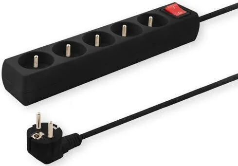 Savio Πολύπριζο 5 Θέσεων με USB-A, Διακόπτη και Καλώδιο 3m LZ-02 - Image 1