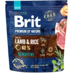 Brit Premium By Nature Adult Sensitive 1kg Ξηρά Τροφή χωρίς Γλουτένη για Ενήλικους Σκύλους με Αρνί και Ρύζι