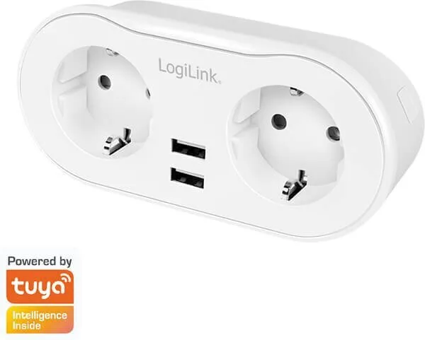 LogiLink Smart Ταφ 2 Θέσεων με 2 USB-A SH0102 - Image 1