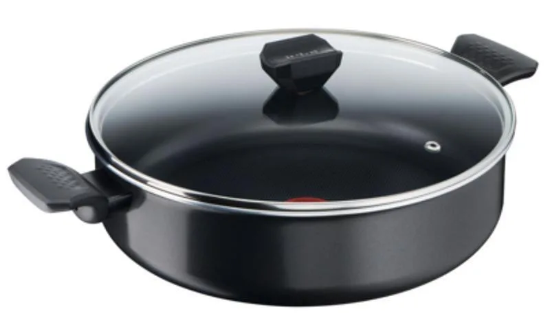 Tefal Simply Clean Σωτέζα από Αλουμίνιο Με Καπάκι με Αντικολλητική Επίστρωση 28cm B5677253 - Image 1