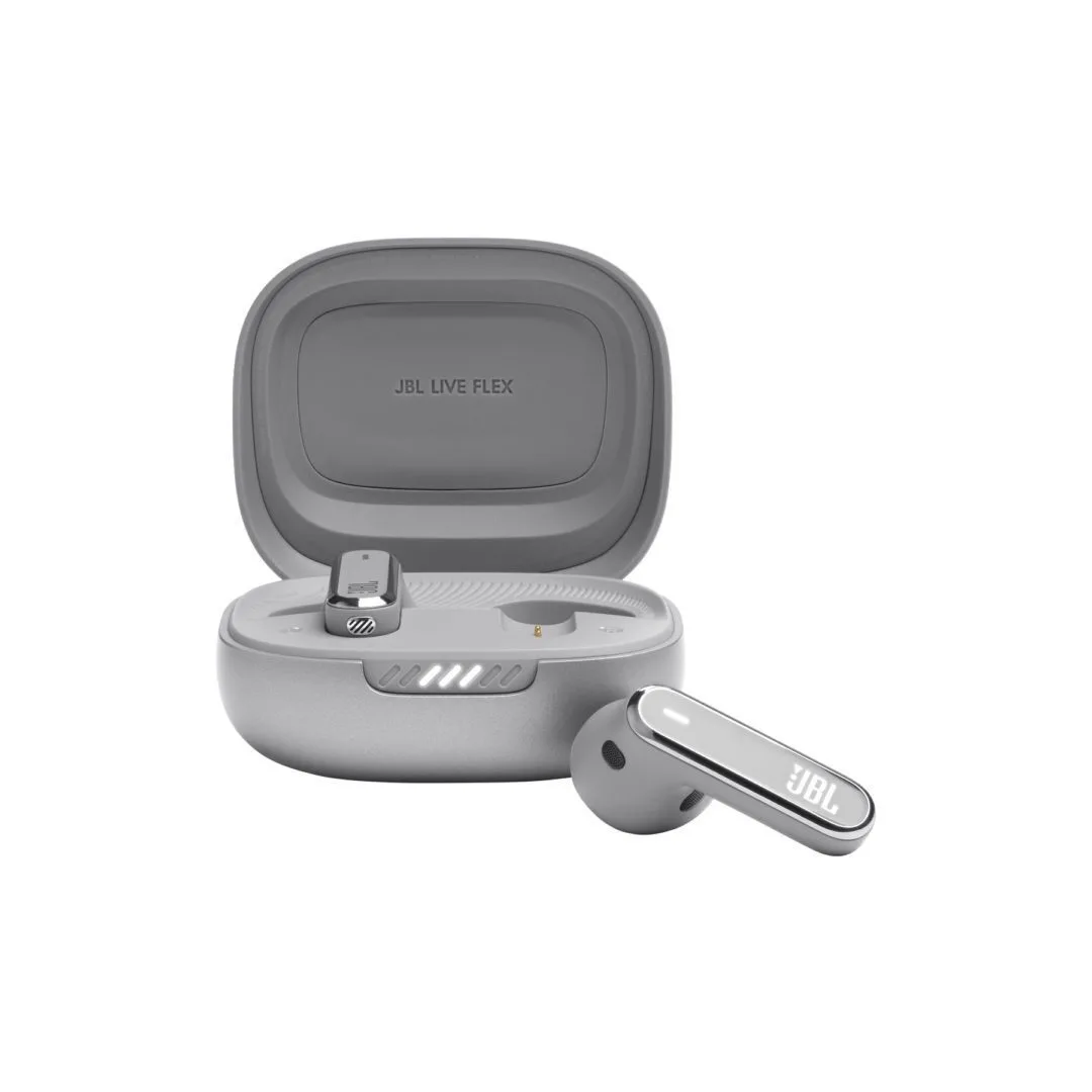 20230322113202_jbl_live_flex_in_ear_bluetooth_handsfree_akoustika_me_thiki_fortisis_asimi JBL Live Flex Earbud Bluetooth Handsfree Ακουστικά με Θήκη Φόρτισης Ασημί - Image 1
