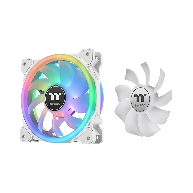 Thermaltake SWAFAN 12 RGB Case Fan 120mm με Σύνδεση 9-Pin 3τμχ Premium Edition White - Image 1