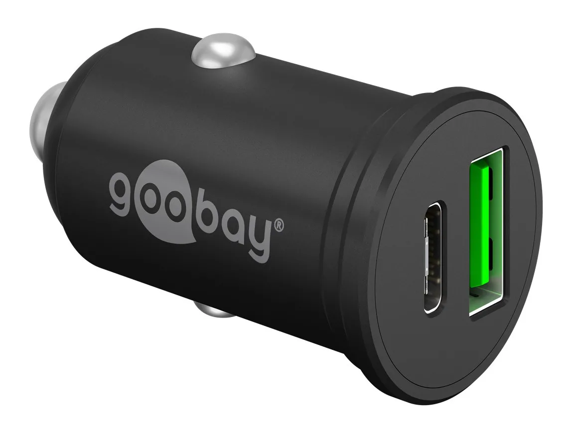 20230330122615_goobay_fortistis_aytokinitou_mayros_me_thyres_1xusb_1xtype_c_61739 Goobay Φορτιστής Αυτοκινήτου 45W με Θύρες: 1xUSB 1xType-C Μαύρος 61739 - Image 1