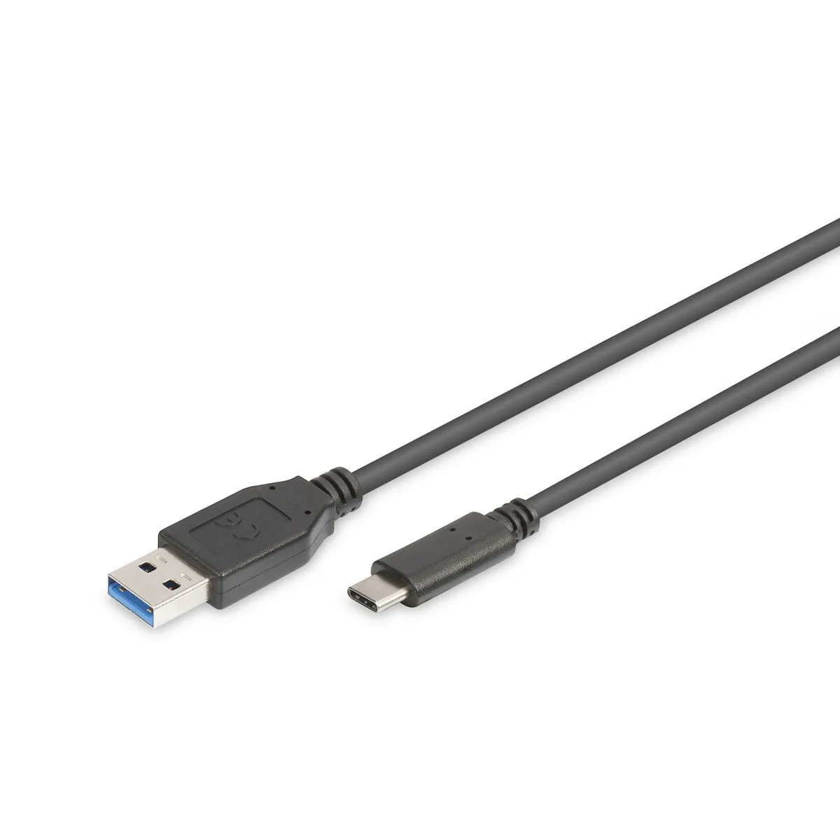 Digitus USB 2.0 Cable USB-C male - USB-A Μαύρο 1m AK-300136-010-S Bulk - Image 1