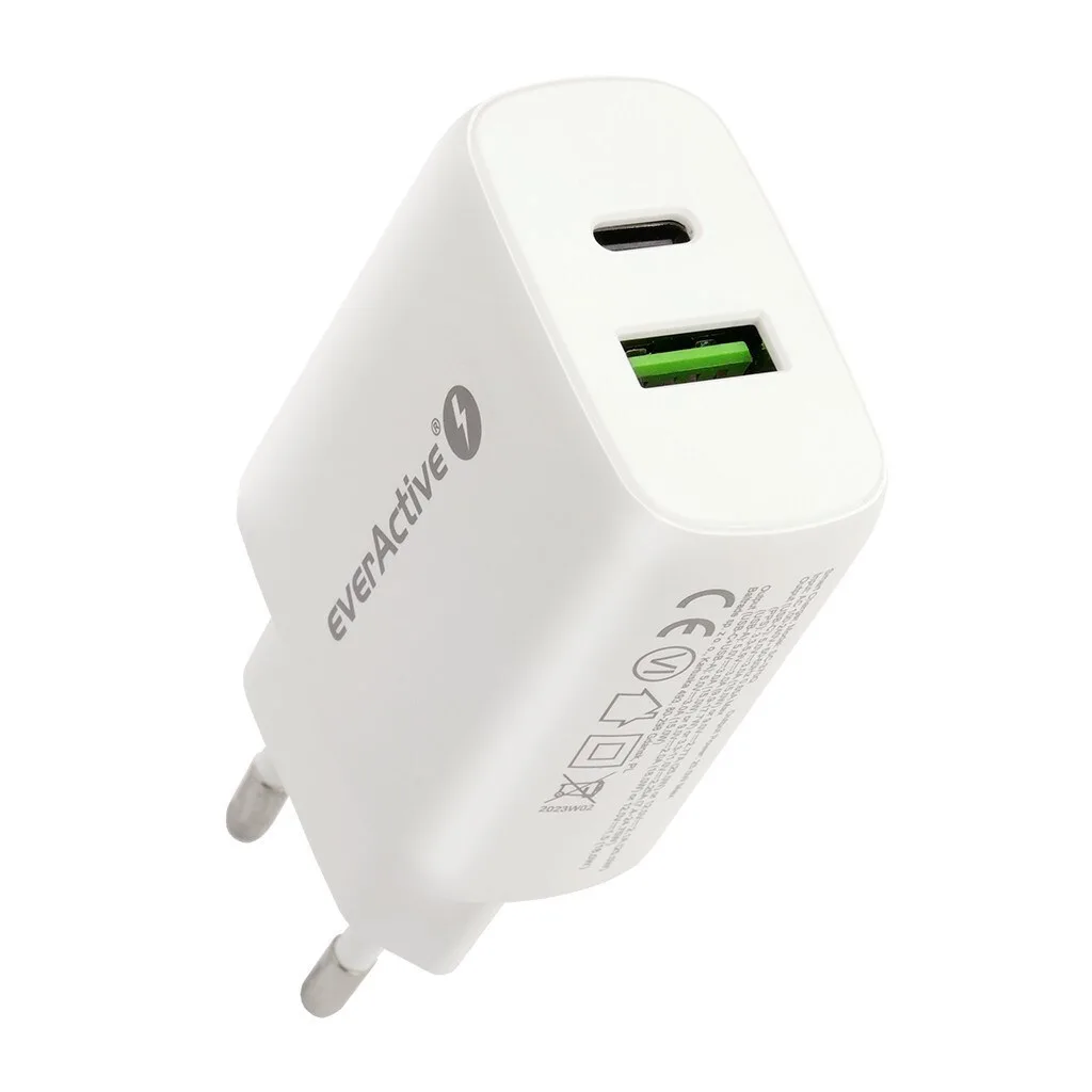 everActive Φορτιστής Χωρίς Καλώδιο με Θύρα USB-A και Θύρα USB-C 26W Quick Charge 3.0 Λευκός (SC-370Q) - Image 1