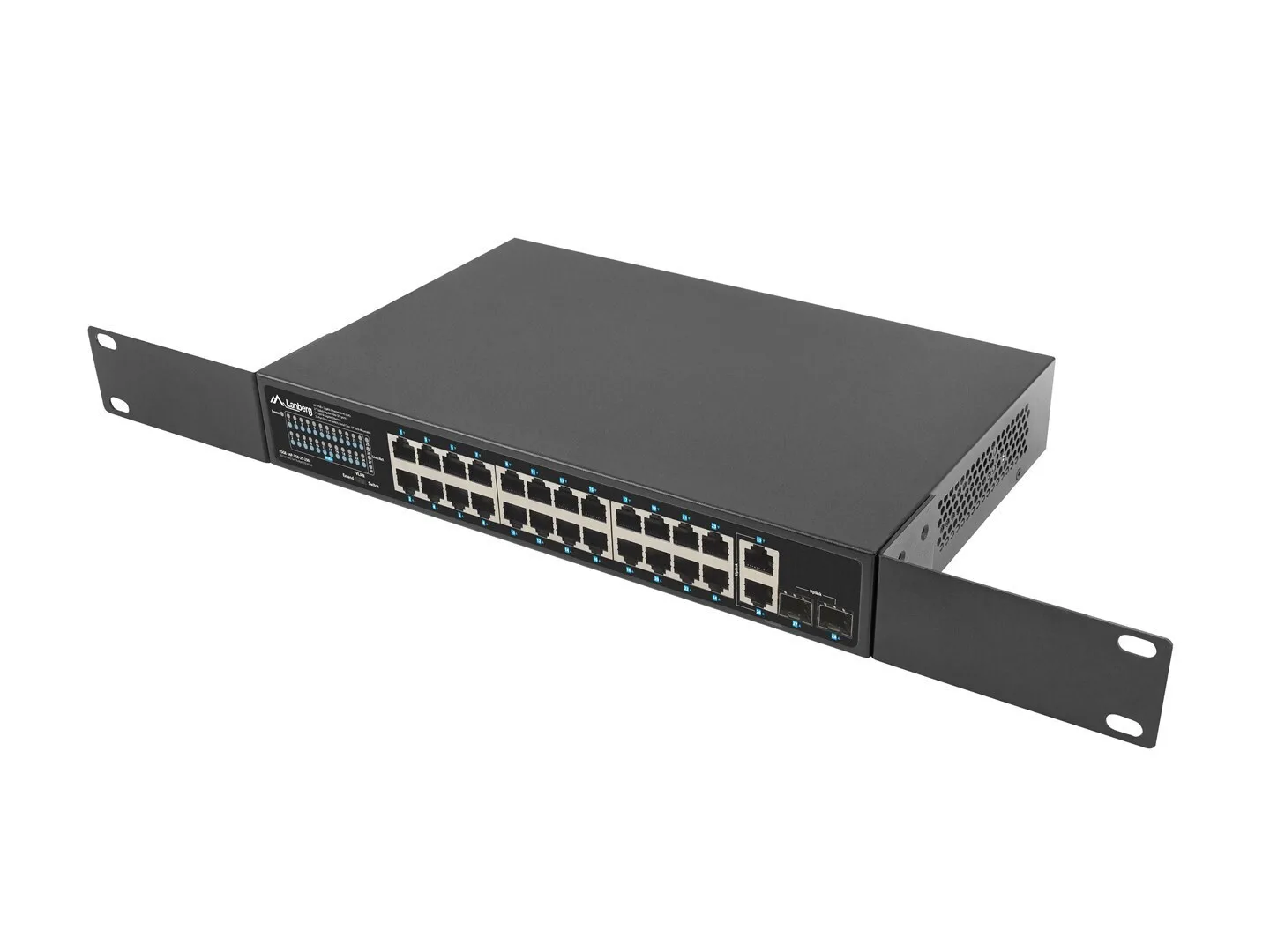 Lanberg RSGE-24P-2GE-2S-250 Unmanaged L2 PoE+ Switch με 24 Θύρες Gigabit (1Gbps) Ethernet και 2 SFP Θύρες - Image 1