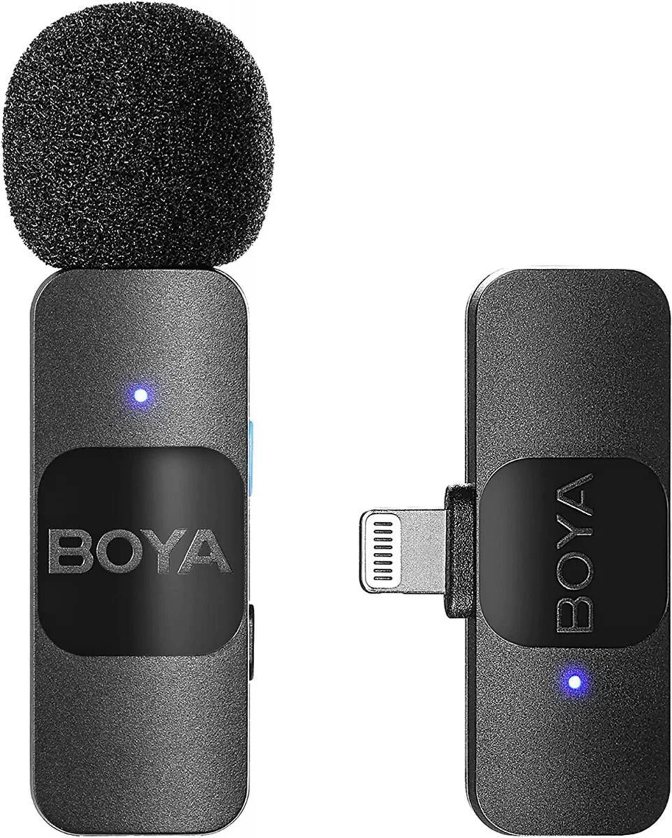 20230425140111_boya_asyrmato_mikrofono_by_v1_lightning_petou_gia_kamera Boya BY-V1 Lightning Ασύρματο Μικρόφωνο Πέτου, Clip On για Κινητό - Image 1