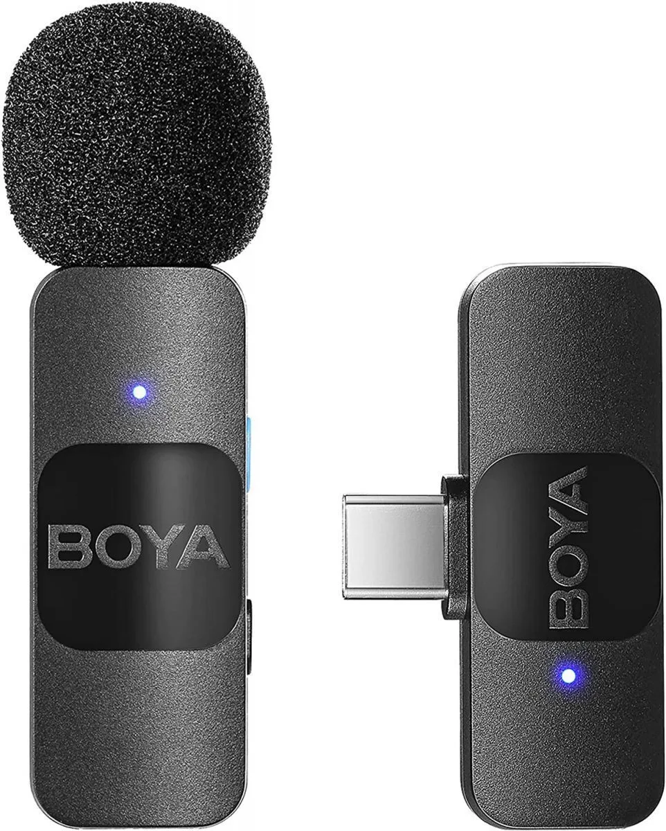 20230425140457_boya_asyrmato_mikrofono_by_v10_type_c_petou_gia_kamera Boya BY-V10 Type-C Ασύρματο Μικρόφωνο Πέτου, Clip On για Κινητό - Image 1