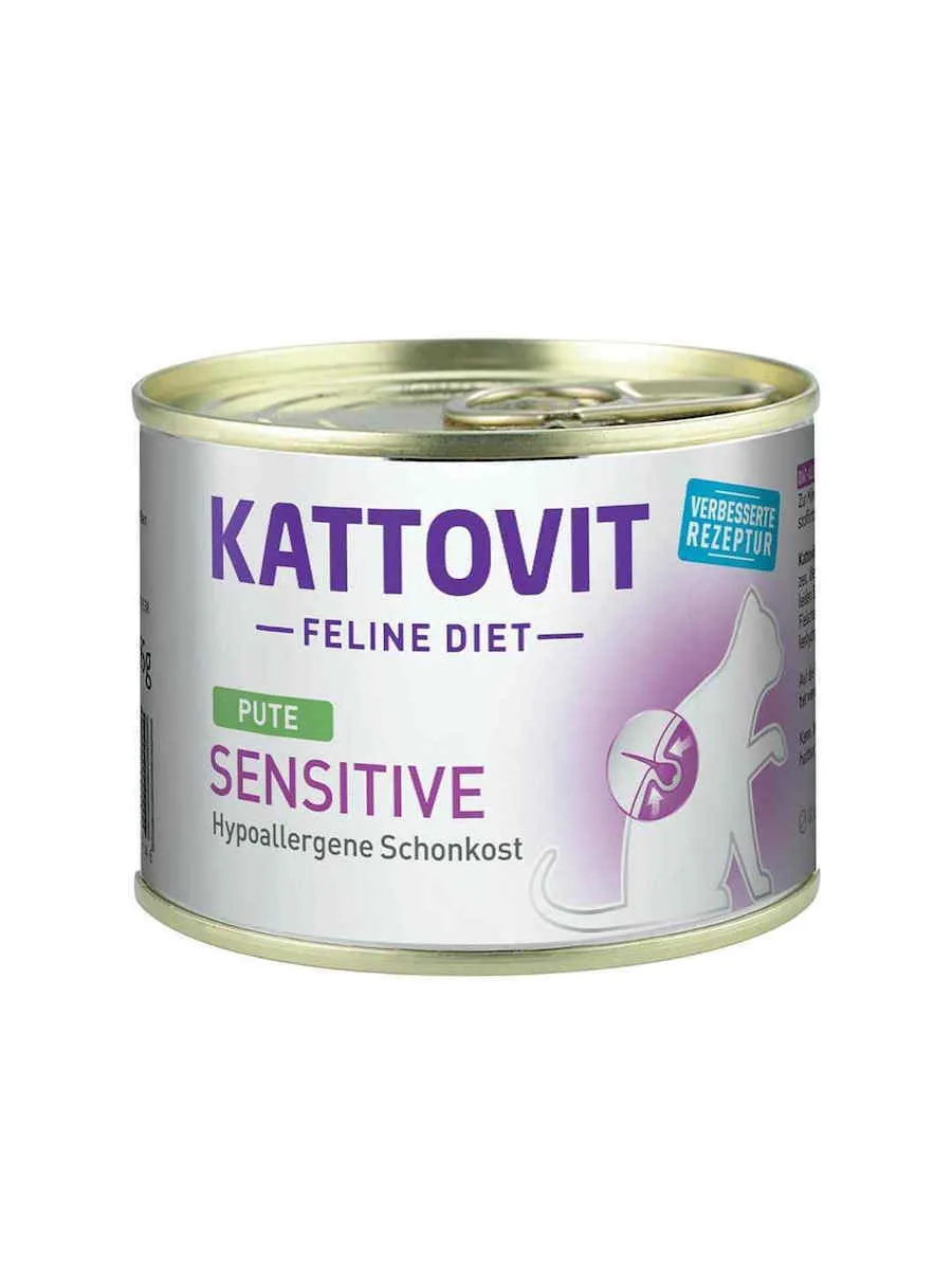 Kattovit Feline Diet Sensitive Υγρή Τροφή για Ενήλικες Γάτες σε Φακελάκι με Γαλοπούλα χωρίς Γλουτένη 185gr 34-134 - Image 1