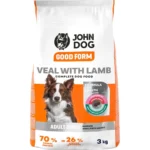 John Dog Good Form 3kg Ξηρά Τροφή για Ενήλικους Σκύλους Μεσαίων & Μεγαλόσωμων Φυλών με Αρνί και Μοσχάρι