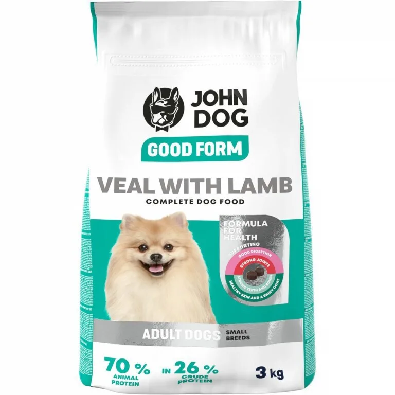 John Dog Good Form 3kg Ξηρά Τροφή για Ενήλικους Σκύλους Μικρόσωμων Φυλών με Αρνί και Μοσχάρι - Image 1