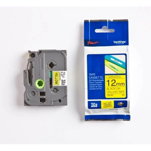 Brother TZe-631S Ταινία Ετικετογράφου 4m x 12mm σε Κίτρινο Χρώμα TZE-631S - Image 1