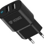 Yenkee Φορτιστής Χωρίς Καλώδιο με 2 Θύρες USB-A 12W Μαύρος (YAC 2024 BK)