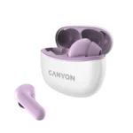 Canyon TWS-5 In-ear Bluetooth Handsfree Ακουστικά με Θήκη Φόρτισης Μωβ
