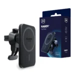 3MK Βάση Κινητού Αυτοκινήτου Hardy MagCharger με Μαγνήτη και Ασύρματη Φόρτιση Μαύρη