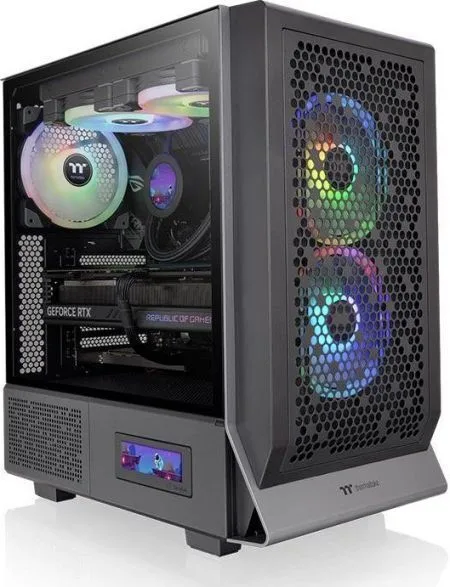 Thermaltake Ceres 300 TG Gaming Midi Tower Κουτί Υπολογιστή με Πλαϊνό Παράθυρο και RGB Φωτισμό Μαύρο - Image 1