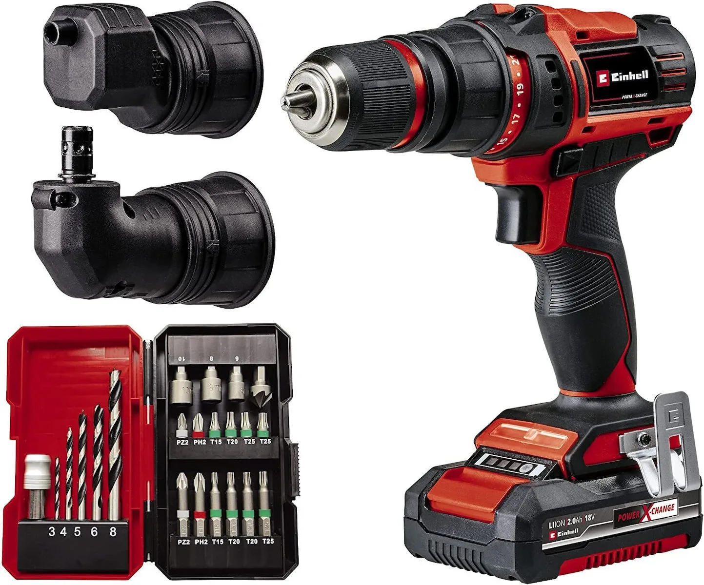 Einhell TE-CD 18/45 3Χ Li + 22 Δραπανοκατσάβιδο Μπαταρίας 18V 1x2Ah 4513990 - Image 1