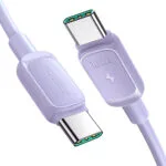 Joyroom S-CC100A14 USB 2.0 Cable USB-C male - USB-C 100W Μωβ 1.2m