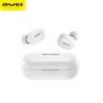 Awei T13 Pro In-ear Bluetooth Handsfree Ακουστικά με Αντοχή στον Ιδρώτα και Θήκη Φόρτισης Λευκά