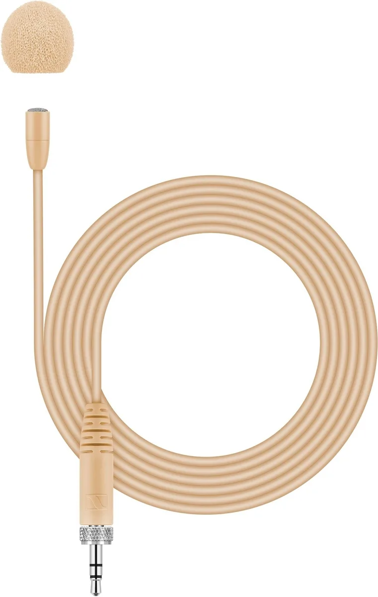 20230719110848_sennheiser_pyknotiko_mikrofono_3_5mm_mke_essential_omni_petou_fonis_se_mpez_chroma Sennheiser MKE Essential Omni Πυκνωτικό Μικρόφωνο 3.5mm Πέτου, Clip On για Φωνητικά σε Μπεζ Χρώμα - Image 1
