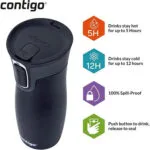 Contigo West Loop Ποτήρι Θερμός Ανοξείδωτο BPA Free 470ml Μαύρο με Επιστόμιο 2095800