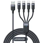 Joyroom S-1T4018A18 Braided USB to Lightning / Type-C / micro USB Cable 3.5A Μαύρο 1.2m USB-A