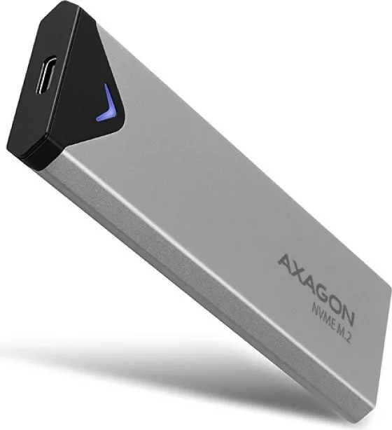 Axagon Θήκη για Σκληρό Δίσκο M.2 PCI Express NVME με σύνδεση Type-C σε Ασημί χρώμα EEM2-UG2 - Image 1