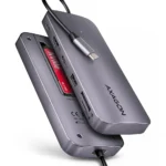 Axagon USB-C Docking Station με HDMI 4K PD και σύνδεση 2 Οθονών Γκρι (HMC-6GM2)