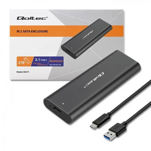 Qoltec Θήκη για Σκληρό Δίσκο M.2 SATA III NVME με σύνδεση USB 3.1 50312 - Image 1