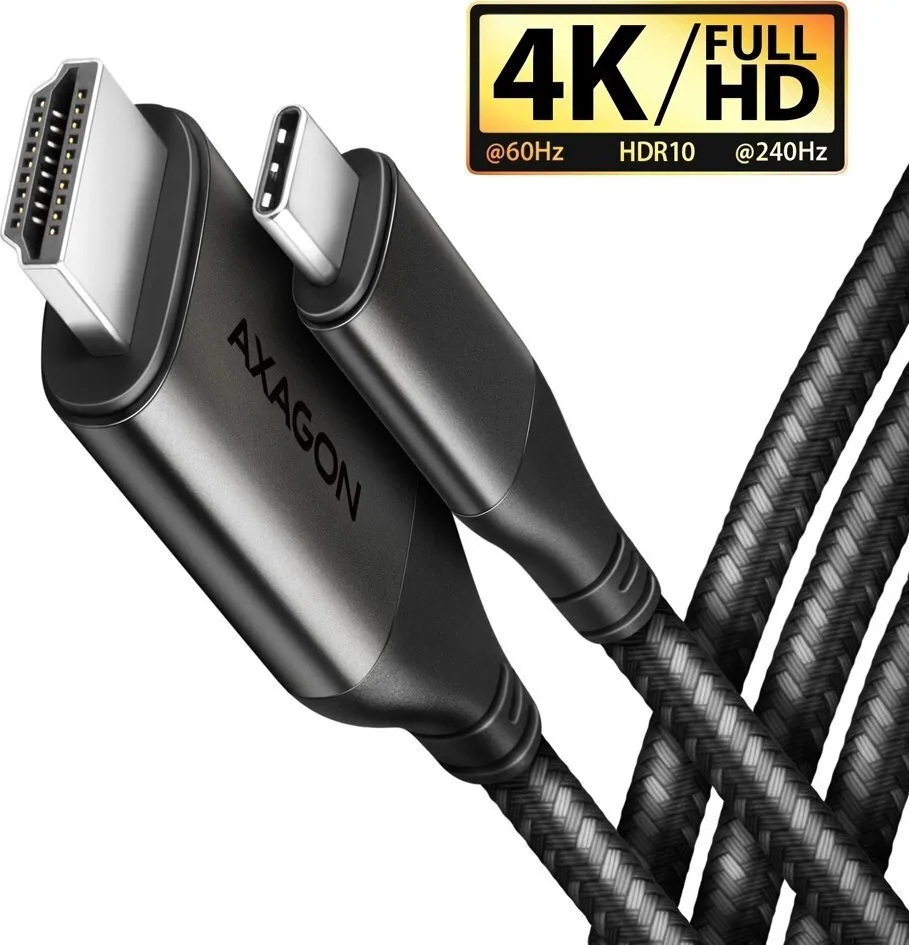 Axagon HDMI 2.0 Cable HDMI male - HDMI male 1.8m Ασημί (RVC-HI2MC) - Image 1