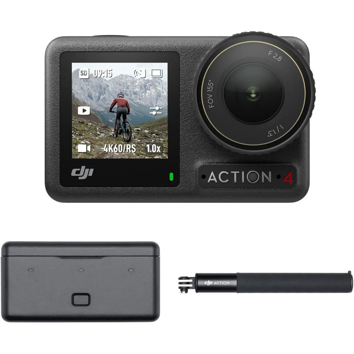 DJI Osmo Action 4 Adventure Combo Action Camera 4K Ultra HD Υποβρύχια με Οθόνη Αφής 2.25" και Wi-Fi Μαύρη - Image 1