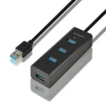Axagon USB 3.0 Hub 4 Θυρών με σύνδεση USB-A & Θύρα Φόρτισης (HUE-S2BL)