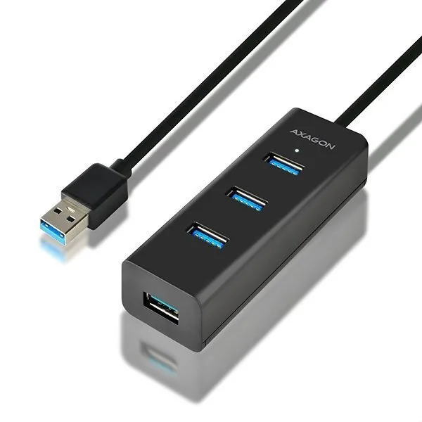 Axagon USB 3.0 Hub 4 Θυρών με σύνδεση USB-A & Θύρα Φόρτισης (HUE-S2BL) - Image 1