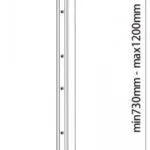 Reflecta Βάση Projector Οροφής Ceiling Mount Tapa L 700-1200 23059 με Μέγιστο Φορτίο 12kg Ασημί