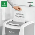 Leitz Καταστροφέας Εγγράφων IQ Cross Cut 8 Φύλλων με Κάδο 34lt 80110000