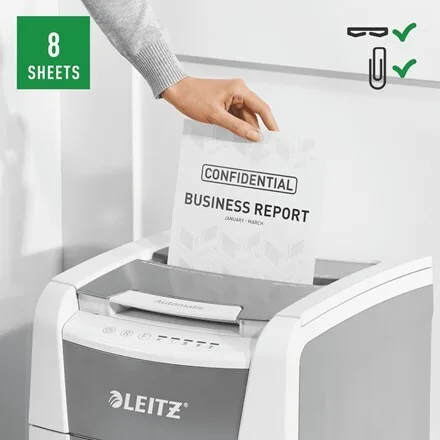 Leitz Καταστροφέας Εγγράφων IQ Cross Cut 8 Φύλλων με Κάδο 34lt 80110000 - Image 1