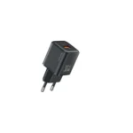 Usams Φορτιστής Χωρίς Καλώδιο με Θύρα USB-A και Θύρα USB-C 30W Power Delivery Μαύρος (CC189)