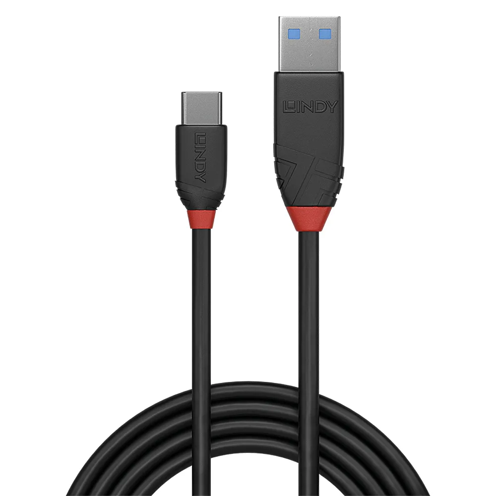20230907095501_lindy_usb_3_2_cable_usb_c_male_usb_a_male_mayro_0_5m Lindy USB 3.2 Cable USB-C male - USB-A Μαύρο 0.5m 36915 - Image 1