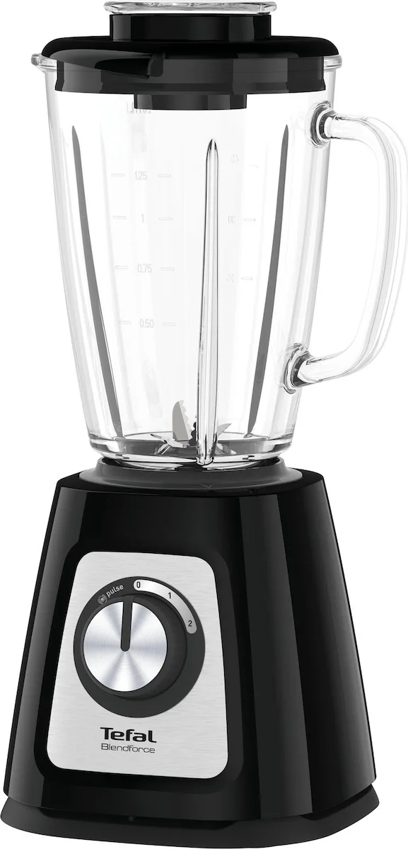 20230911132751_tefal_bl4358_mplenter_gia_smoothies_me_gyalini_kanata_1_75lt_800w_mayro Tefal BlendForce 2 Μπλέντερ με Γυάλινη Κανάτα 1.75 lt 800W Μαύρο - Image 1