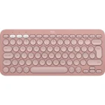 Logitech Pebble Keys 2 K380s Ασύρματο Bluetooth Πληκτρολόγιο Αγγλικό US Ροζ