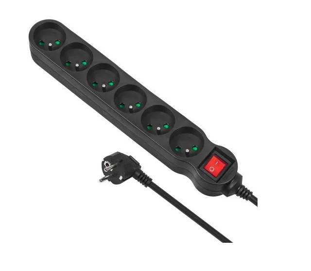 Maclean Energy Πολύπριζο 6 Θέσεων με USB-A, Διακόπτη και Καλώδιο 5m MCE188 - Image 1
