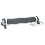 Legrand Backlooser Πολύπριζο 4 Θέσεων με Διακόπτη και Καλώδιο 1.5m Γκρι