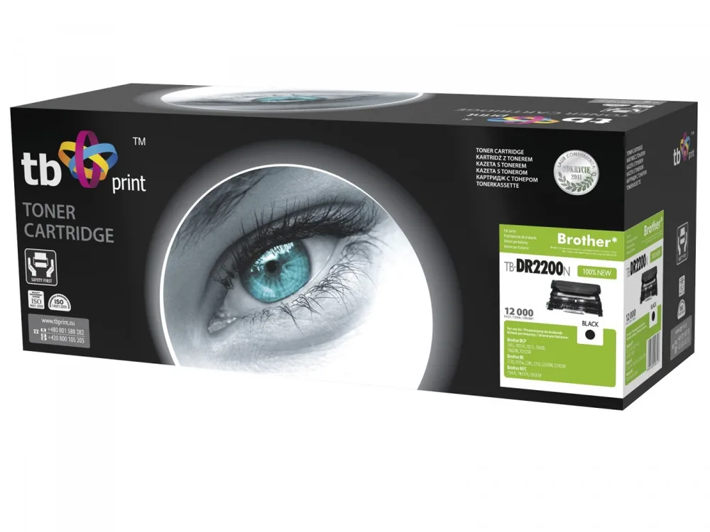 TB Print Συμβατό Drum για Laser Εκτυπωτή Brother 12000 Σελίδων Μαύρο TB-DR2200N - Image 1
