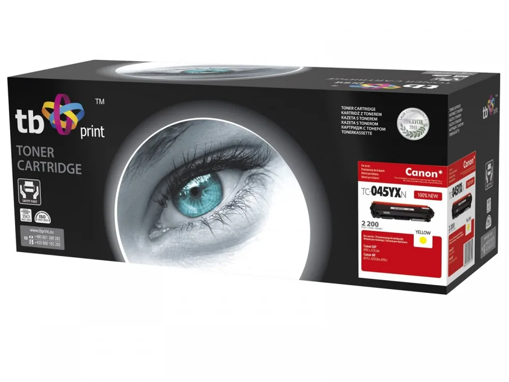 TB Print Συμβατό Toner για Laser Εκτυπωτή Canon 2200 Σελίδων Κίτρινο (TC-045YXN) - Image 1