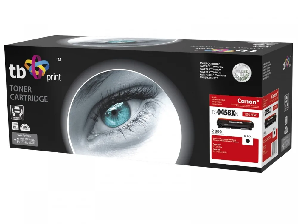 TB Print Συμβατό Toner για Laser Εκτυπωτή Canon 2800 Σελίδων Μαύρο (TC-045BXN) - Image 1