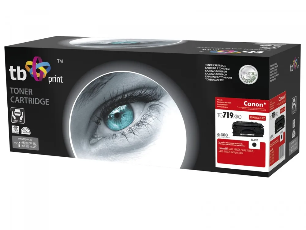 TB Print Συμβατό Toner για Laser Εκτυπωτή Canon 6400 Σελίδων Μαύρο TC-719XRO - Image 1