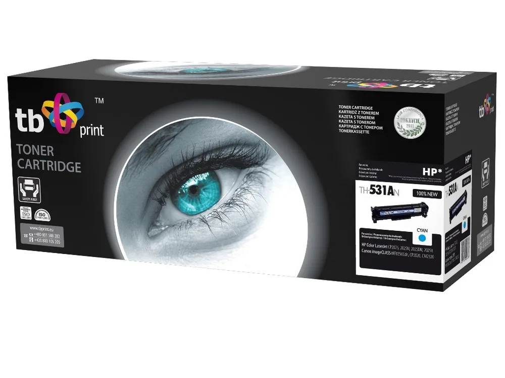 TB Print Συμβατό Toner για Laser Εκτυπωτή HP 2800 Σελίδων Κυανό TH-531AN - Image 1