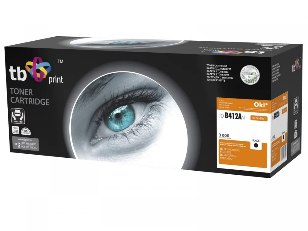 TB Print Συμβατό Toner για Laser Εκτυπωτή OKI 3000 Σελίδων Μαύρο TO-B412AN - Image 1