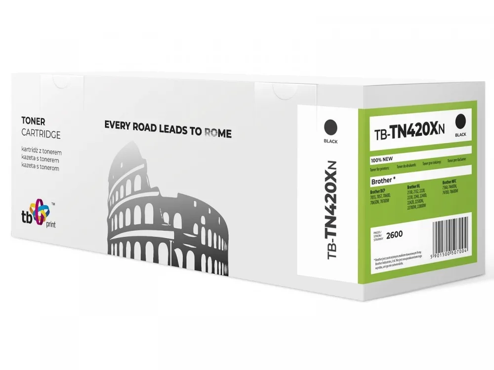 TB Print Συμβατό Toner για Laser Εκτυπωτή HP 2600 Σελίδων Μαύρο (TB-TN420XN) - Image 1